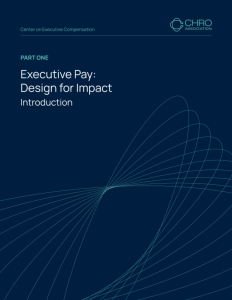 01 Introduction Executive Pay Design for Impact